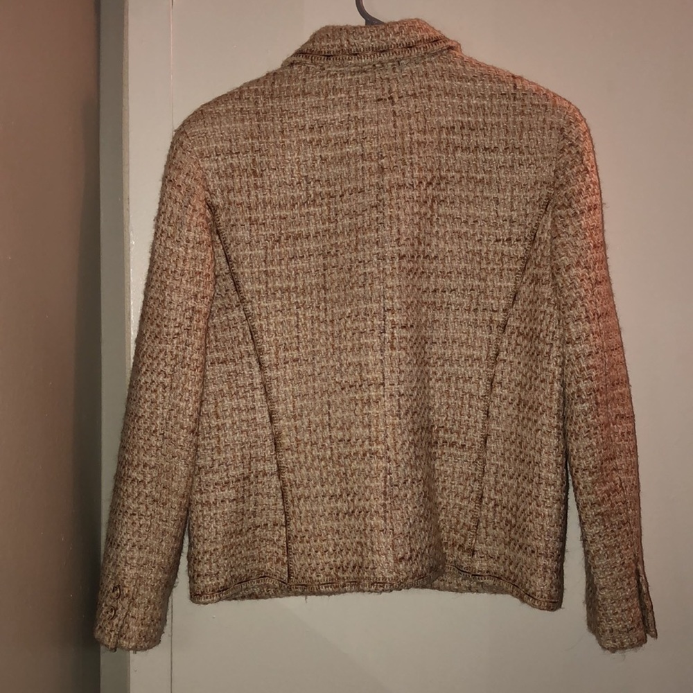 Coldwater Creek Tweed Blazer in Beige and Brown - Picture 8 of 9